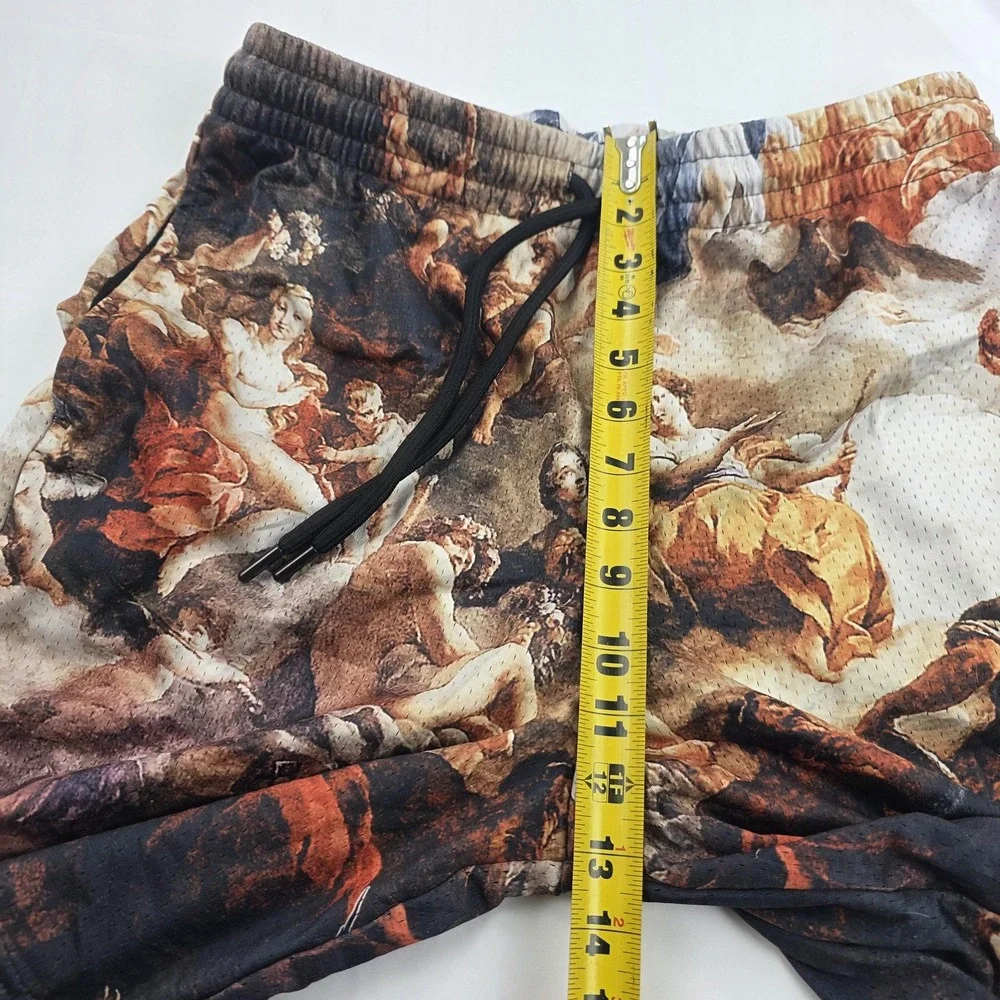 Rebel Vengeance Shorts Mens Medium Multicolor Art Mesh Athletic Gym Basketball